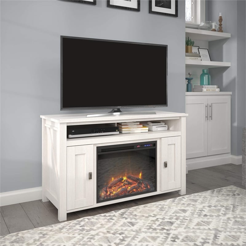 Bowery Hill Wooden Electric Fireplace TV Stand for TVs up to 50