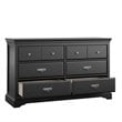 Bowery Hill 6 Drawer Wooden Dresser in Black