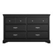 Bowery Hill 6 Drawer Wooden Dresser in Black