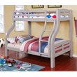 Bowery Hill Twin Over Full Wooden Bunk Bed in Gray
