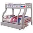 Bowery Hill Twin Over Full Wooden Bunk Bed in Gray