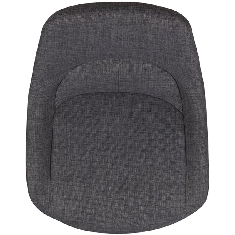 Bowery Hill Gas Lift Adjustable Fabric Upholstered Swivel Bar Stool in Dark Gray