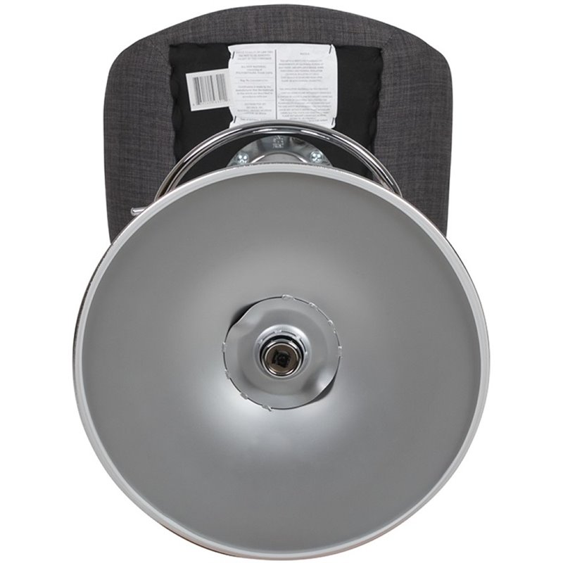 Bowery Hill Gas Lift Adjustable Fabric Upholstered Swivel Bar Stool in Dark Gray