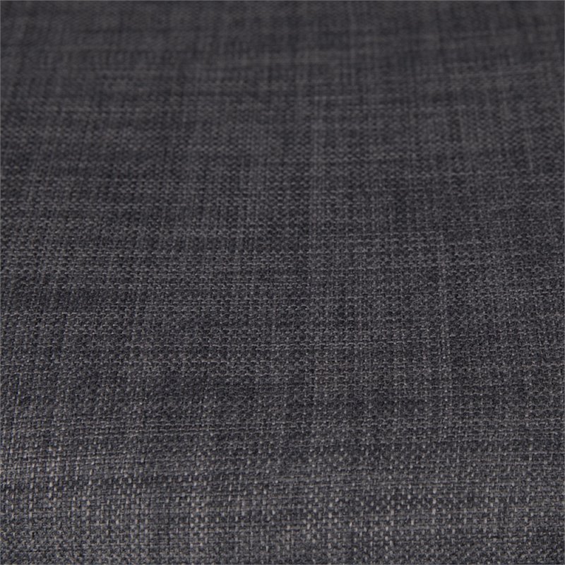 Bowery Hill Gas Lift Adjustable Fabric Upholstered Swivel Bar Stool in Dark Gray