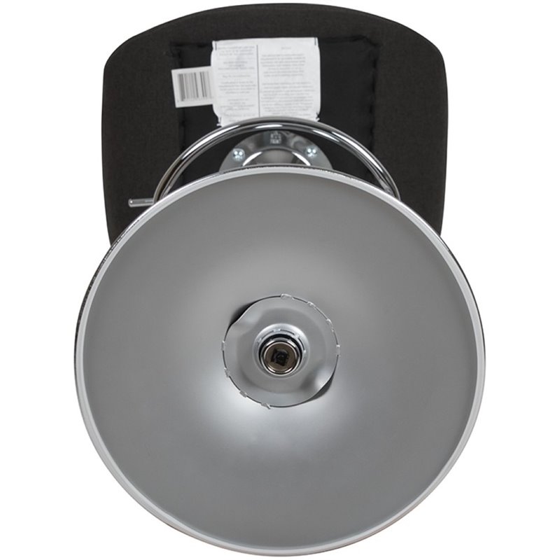 Bowery Hill Gas Lift Adjustable Fabric Upholstered Swivel Bar Stool in Black