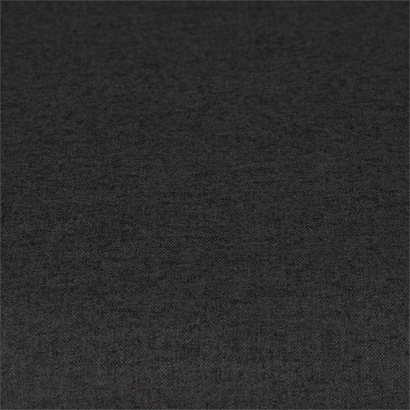 Bowery Hill Gas Lift Adjustable Fabric Upholstered Swivel Bar Stool in Black