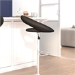 Bowery Hill Adjustable Faux Leather Rounded Back Bar Stool in Yellow