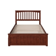 Bowery Hill Contemporary Full Platform Bed with Trundle in Gray