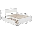Bowery Hill Full Platform Panel Bed with Trundle in White