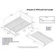 Bowery Hill Full Platform Panel Bed with Trundle in Walnut