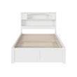 Bowery Hill Full Platform Panel Bed with Trundle in White