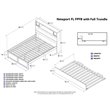 Bowery Hill Full Platform Panel Bed with Trundle in White