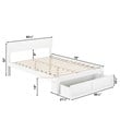 Bowery Hill Modern Wood Full Bed with Foot Drawer & Slat Kit in White