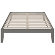 Bowery Hill Modern Solid Wood Full Bed with USB Charging Station in Gray
