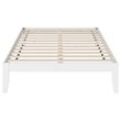 Bowery Hill Modern Solid Wood Full Bed with USB Charging Station in White
