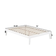Bowery Hill Modern Solid Wood Full Bed with USB Charging Station in White