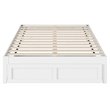 Bowery Hill Modern Wood Full Bed with Foot Drawer and USB Charger in White