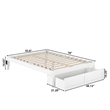 Bowery Hill Modern Wood Full Bed with Foot Drawer and USB Charger in White