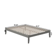 Bowery Hill Modern Solid Wood Queen Bed with USB Charging Station in Gray