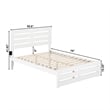 Bowery Hill Farmhouse Solid Wood Full Bed w/ Footboard with USB Charger in White