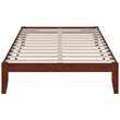 Bowery Hill Modern Solid Wood Full Platform Bed with Turbo Charger in Walnut