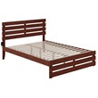 Bowery Hill Solid Wood Queen Bed with Footboard in Walnut