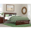 Bowery Hill Solid Wood Queen Bed with Footboard in Walnut