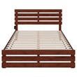 Bowery Hill Solid Wood Queen Bed with Footboard in Walnut