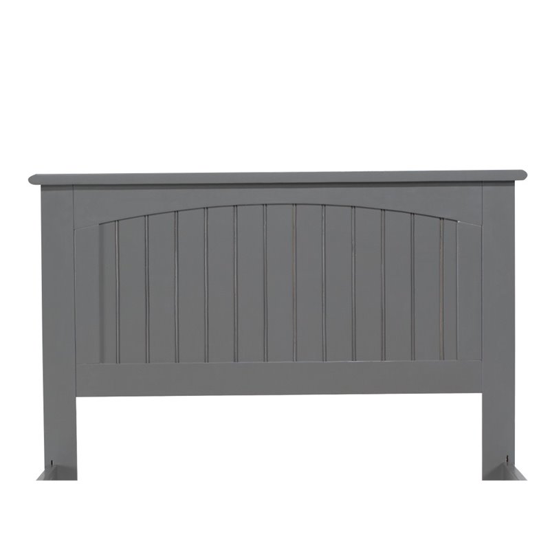 Bowery Hill Modern Wood Twin XL Platform Bed with Trundle in Gray