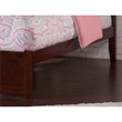 Bowery Hill Twin XL Platform Panel Bed with Trundle in Walnut