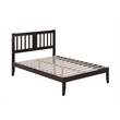 Bowery Hill Contemporary Twin Spindle Solid Wood Platform Bed in White