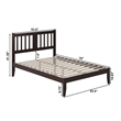 Bowery Hill Contemporary Twin Spindle Solid Wood Platform Bed in White