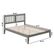 Bowery Hill Transitional Wood Twin Spindle Bed with USB Turbo Charger in Gray