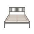 Bowery Hill Transitional Wood Twin Spindle Bed with USB Turbo Charger in Gray