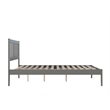 Bowery Hill Transitional Wood Twin Spindle Bed with USB Turbo Charger in Gray