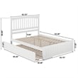 Bowery Hill Traditional Wood Queen Bed with Matching Footboard/Trundle in White