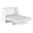 Bowery Hill Modern Wood Full Murphy Bed Chest with Mattress in White