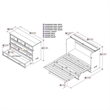 Bowery Hill Modern Wood Full Murphy Bed Chest with Mattress in White