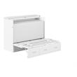 Bowery Hill Modern Wood Full Murphy Bed Chest with Mattress in White