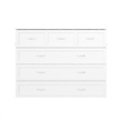 Bowery Hill Modern Wood Full Murphy Bed Chest with Mattress in White