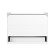 Bowery Hill Modern Wood Full Murphy Bed Chest with Mattress in White