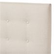 Bowery Hill Tufted Queen Panel Platform Bed in Light Beige