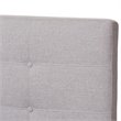 Bowery Hill Upholstered Queen Platform Bed in Gray Beige
