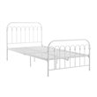Bowery Hill Twin Metal Bed in White