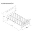 Bowery Hill Twin Metal Bed in White