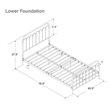 Bowery Hill Twin Metal Bed in White