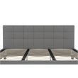 Bowery Hill Upholstered King Bed in Gray