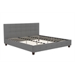 Bowery Hill Upholstered King Bed in Gray