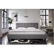 Bowery Hill Upholstered King Bed in Gray