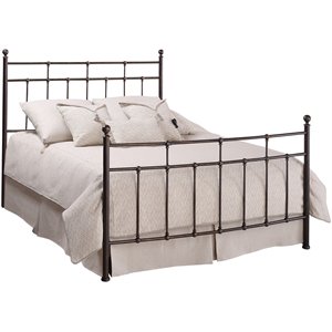 bowery hill traditional full metal spindle bed in antique bronze